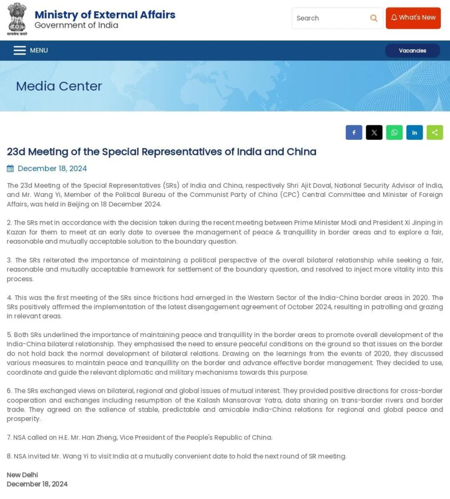 India-China Talks: China Claims ‘Six-Point Consensus’, India Silent!