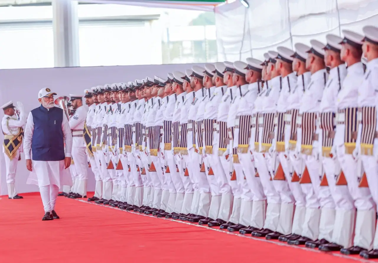 PM Modi Dedicates INS Surat, INS Nilgiri, and INS Vaghsheer to the Nation in Mumbai