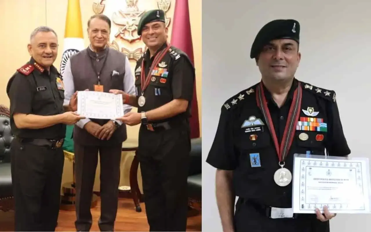 MacGregor Memorial Medal 2024: भारतीय सेना के जांबाज पर्वतारोही कर्नल जामवाल को मिला प्रतिष्ठित ‘मैकग्रेगर मेडल’, सीडीएस जनरल चौहान ने किया सम्मानित 7 MacGregor Memorial Medal 2024: Indian Army’s Col Ranveer Jamwal Honoured by CDS Gen Anil Chauhan